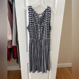 Plaid button dress